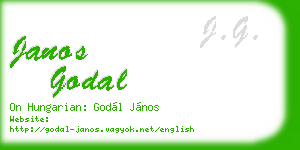 janos godal business card
